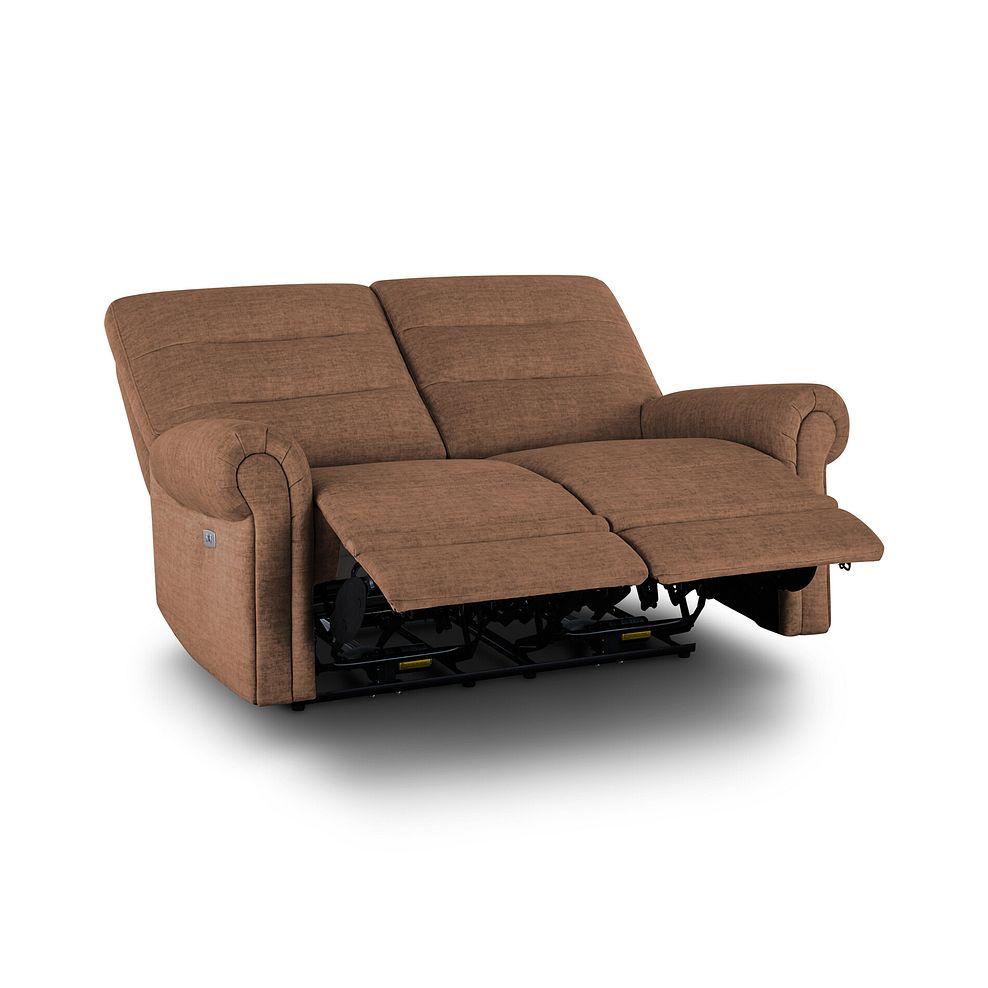 Eastbourne Recliner 2 Seater with USB - Plush Brown Fabric 5