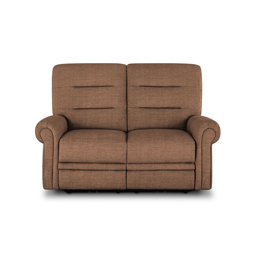 Eastbourne Recliner 2 Seater with USB - Plush Brown Fabric 2