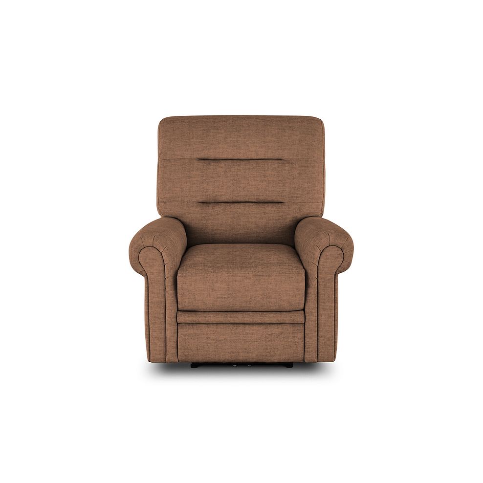 Eastbourne Recliner Armchair with USB - Plush Brown Fabric 2