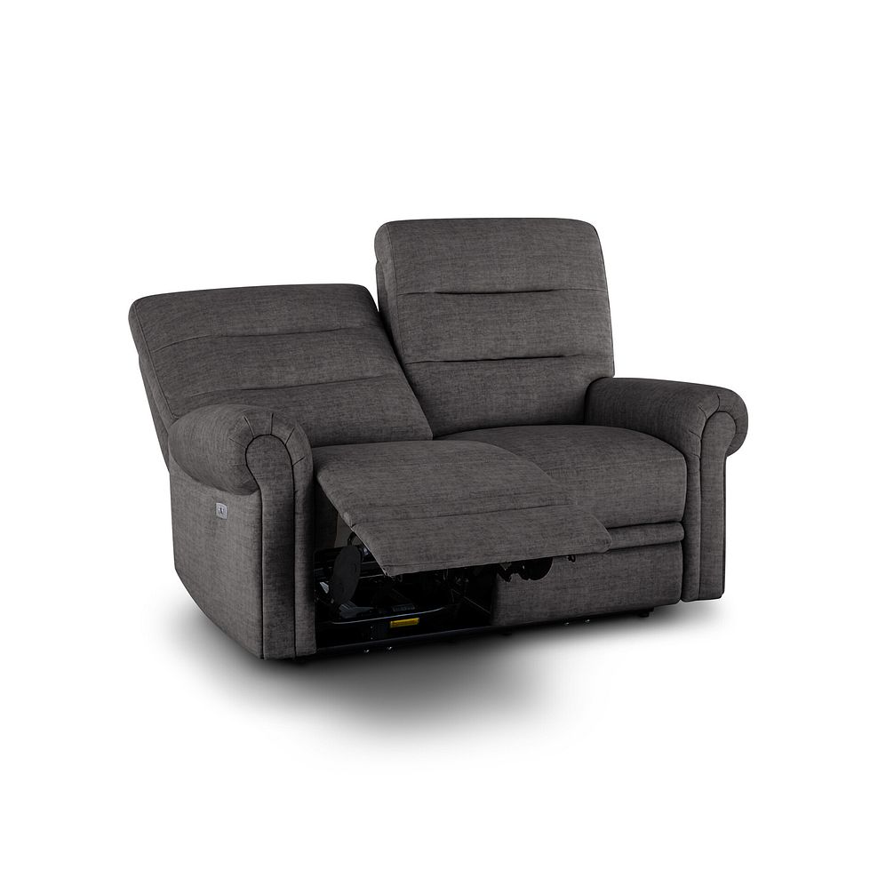 Eastbourne Recliner 2 Seater with USB - Plush Charcoal Fabric 4