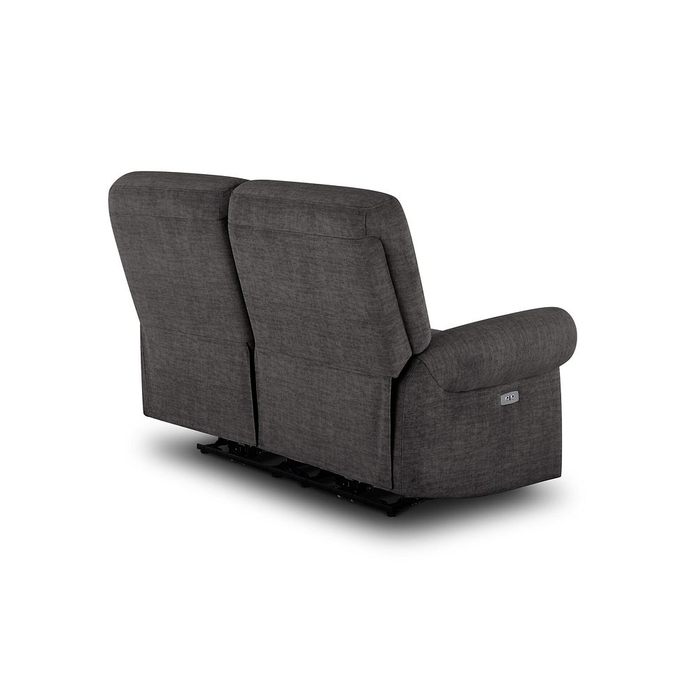 Eastbourne Recliner 2 Seater with USB - Plush Charcoal Fabric 6