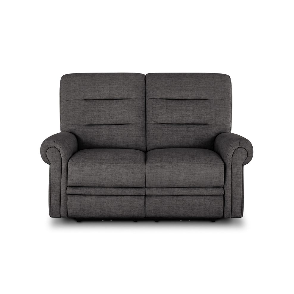 Eastbourne Recliner 2 Seater with USB - Plush Charcoal Fabric 2