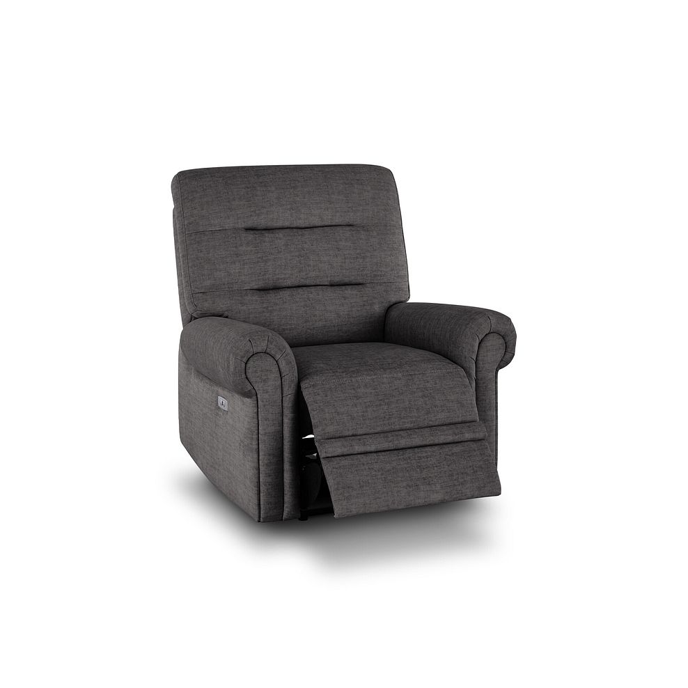 Eastbourne Recliner Armchair with USB - Plush Charcoal Fabric 3