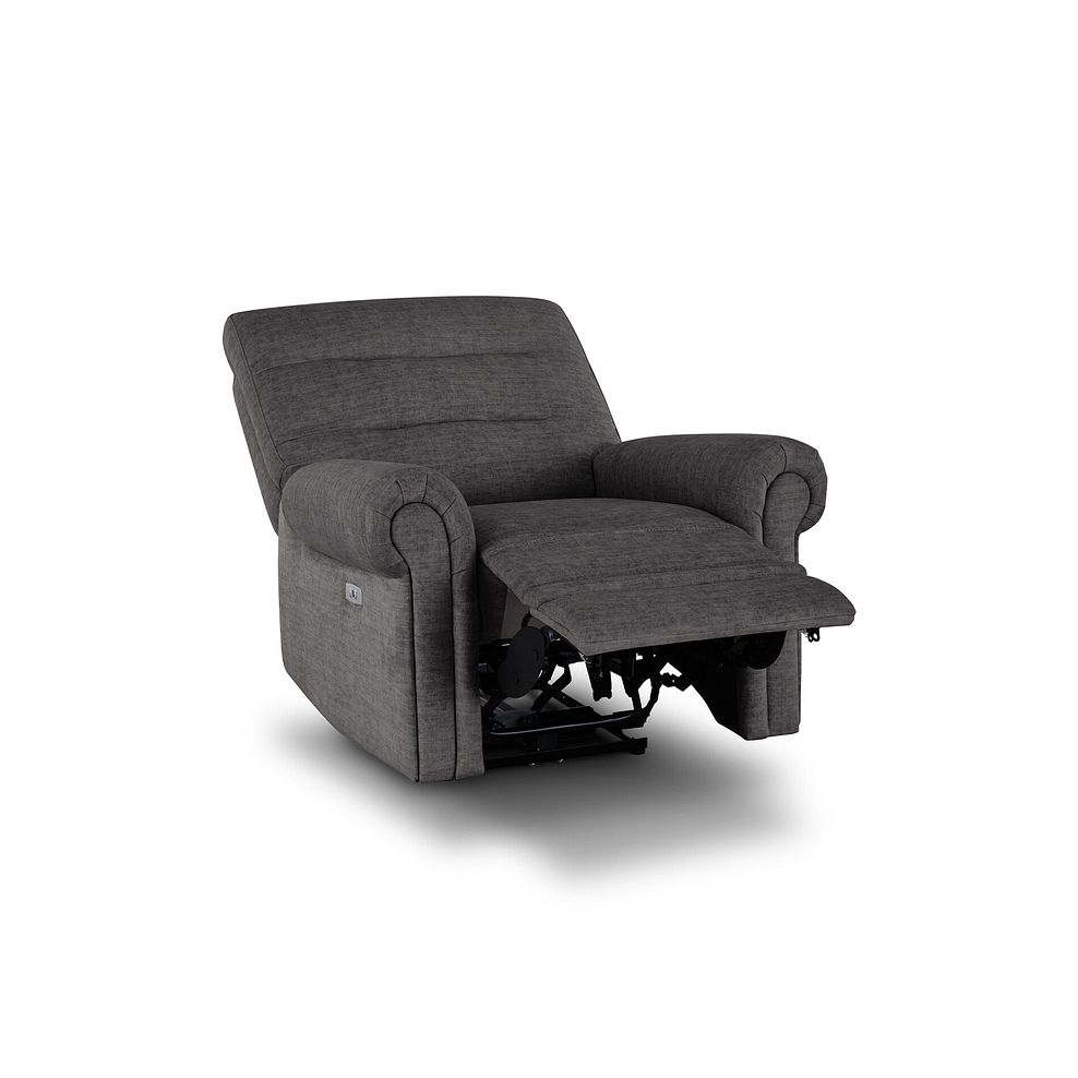 Eastbourne Recliner Armchair with USB - Plush Charcoal Fabric 4