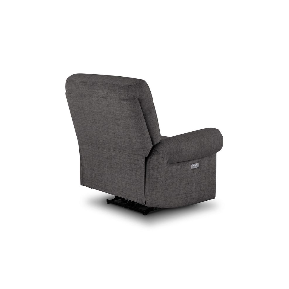 Eastbourne Recliner Armchair with USB - Plush Charcoal Fabric 5