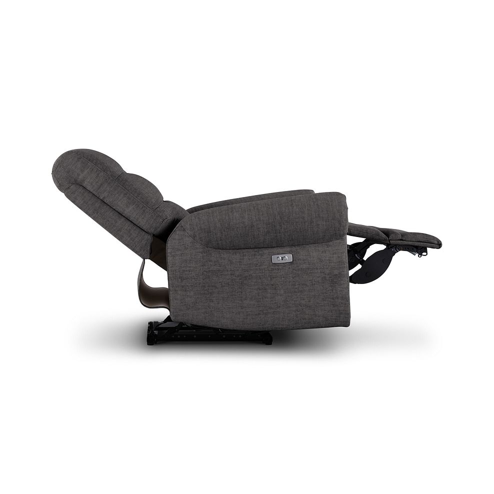 Eastbourne Recliner Armchair with USB - Plush Charcoal Fabric 7