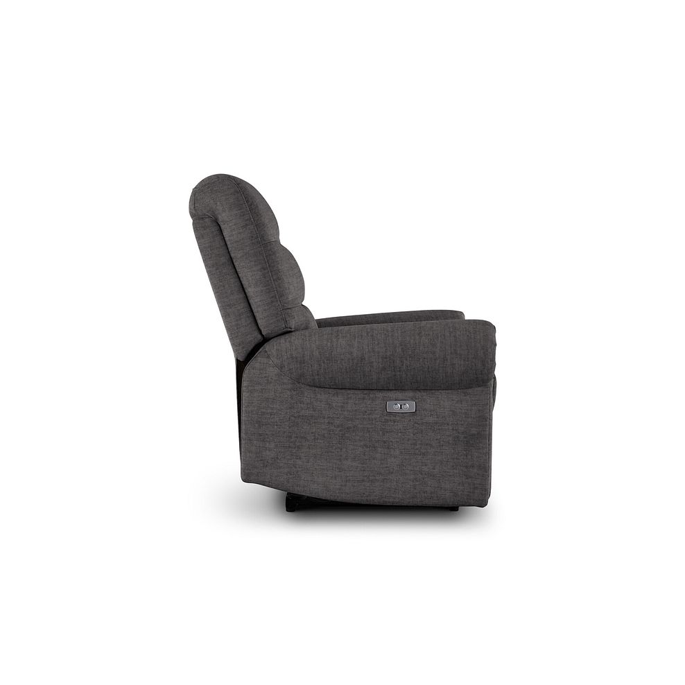 Eastbourne Recliner Armchair with USB - Plush Charcoal Fabric 6
