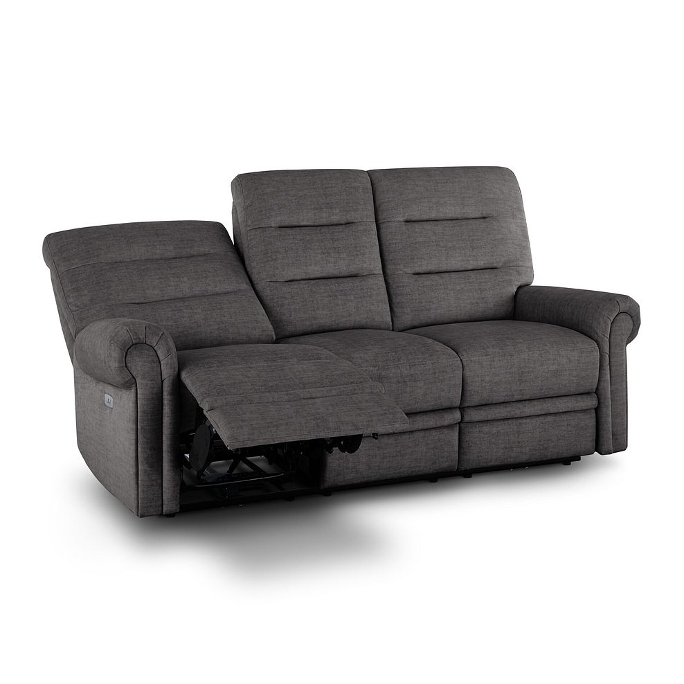 Eastbourne Recliner 3 Seater with USB - Plush Charcoal Fabric 4