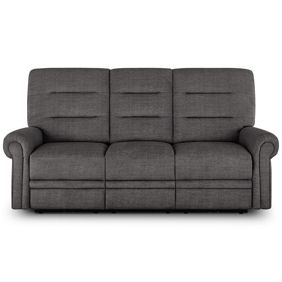 Eastbourne Recliner 3 Seater with USB - Plush Charcoal Fabric 2