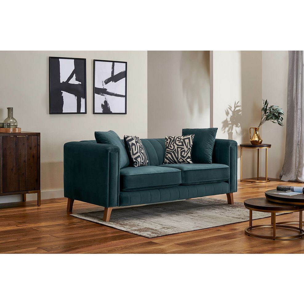 Porter 2 Seater Sofa in Velluto Azure Fabric 2