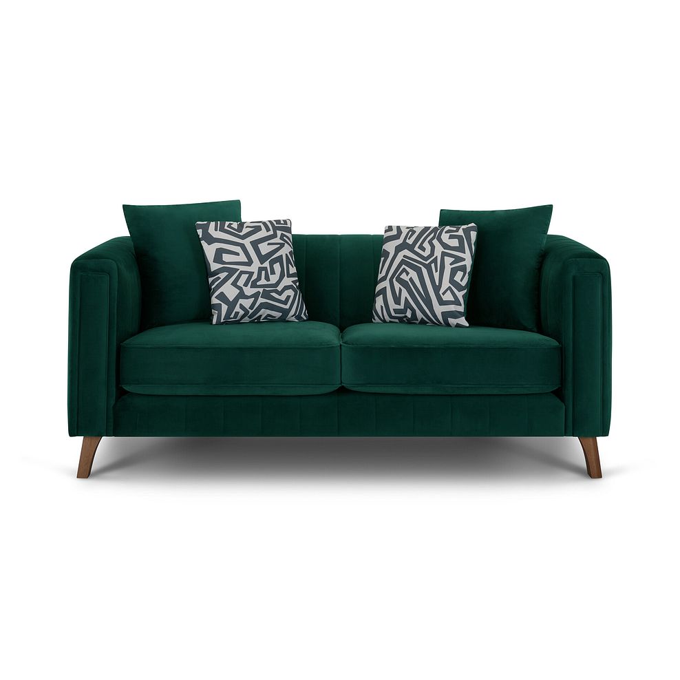 Porter 2 Seater Sofa in Velluto Dark Green Fabric Thumbnail 2