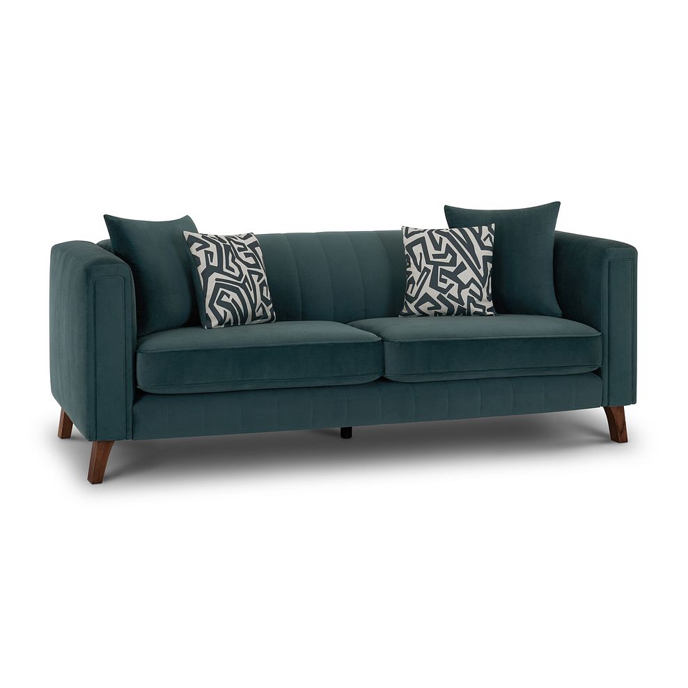 Porter 3 Seater Sofa in Velluto Azure Fabric 3