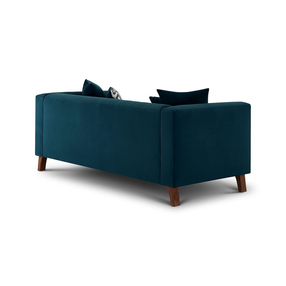 Porter 3 Seater Sofa in Velluto Blue Fabric Thumbnail 3