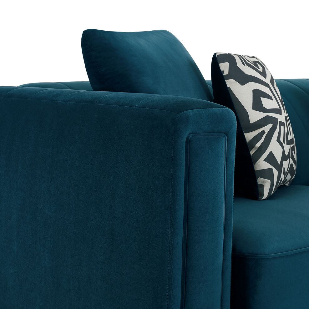 Porter 3 Seater Sofa in Velluto Blue Fabric 7