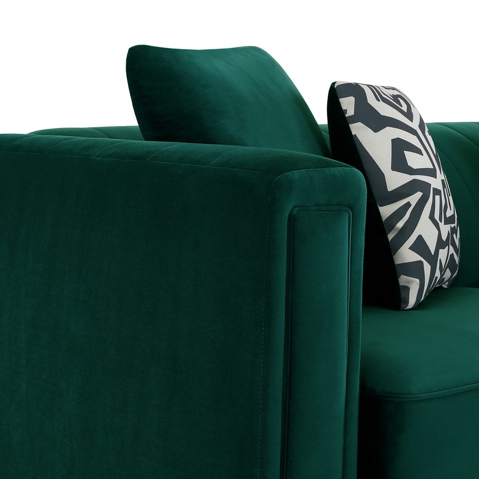 Porter 3 Seater Sofa in Velluto Dark Green Fabric 7