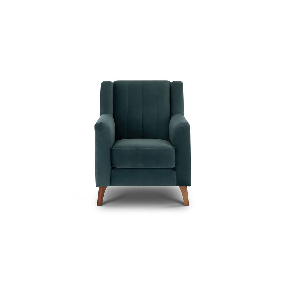 Porter Armchair in Velluto Azure Fabric 4
