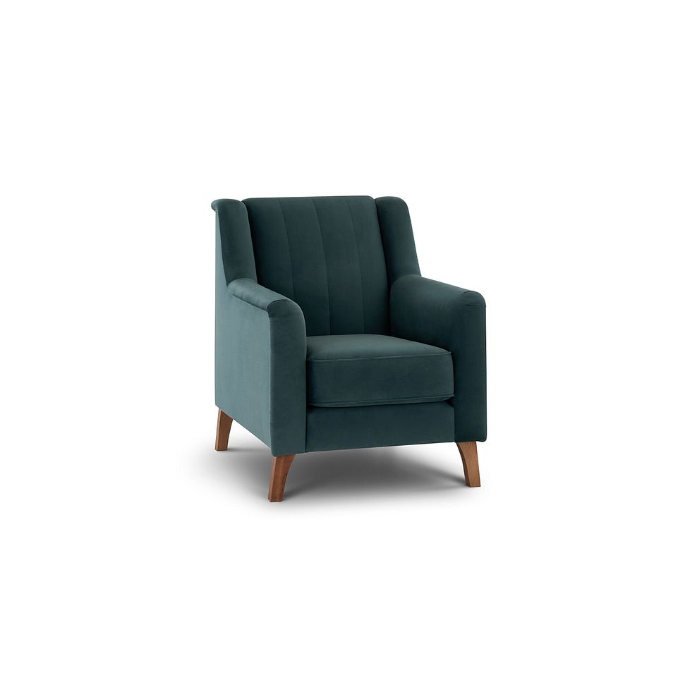 Porter Armchair in Velluto Azure Fabric 3