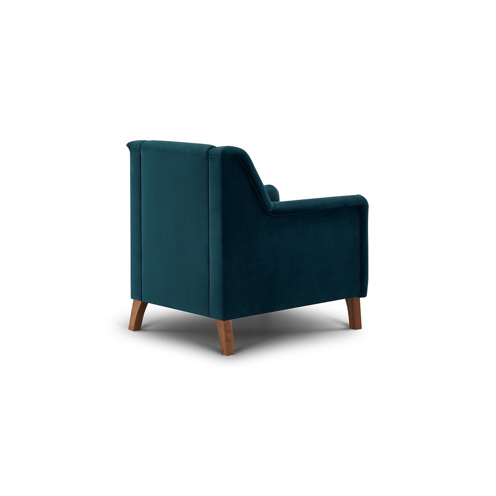 Porter Armchair in Velluto Blue Fabric 3