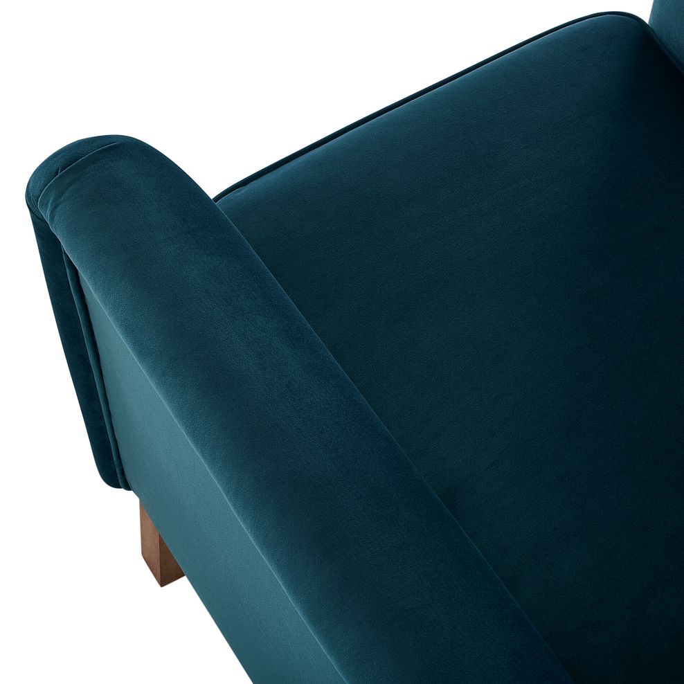 Porter Armchair in Velluto Blue Fabric 7