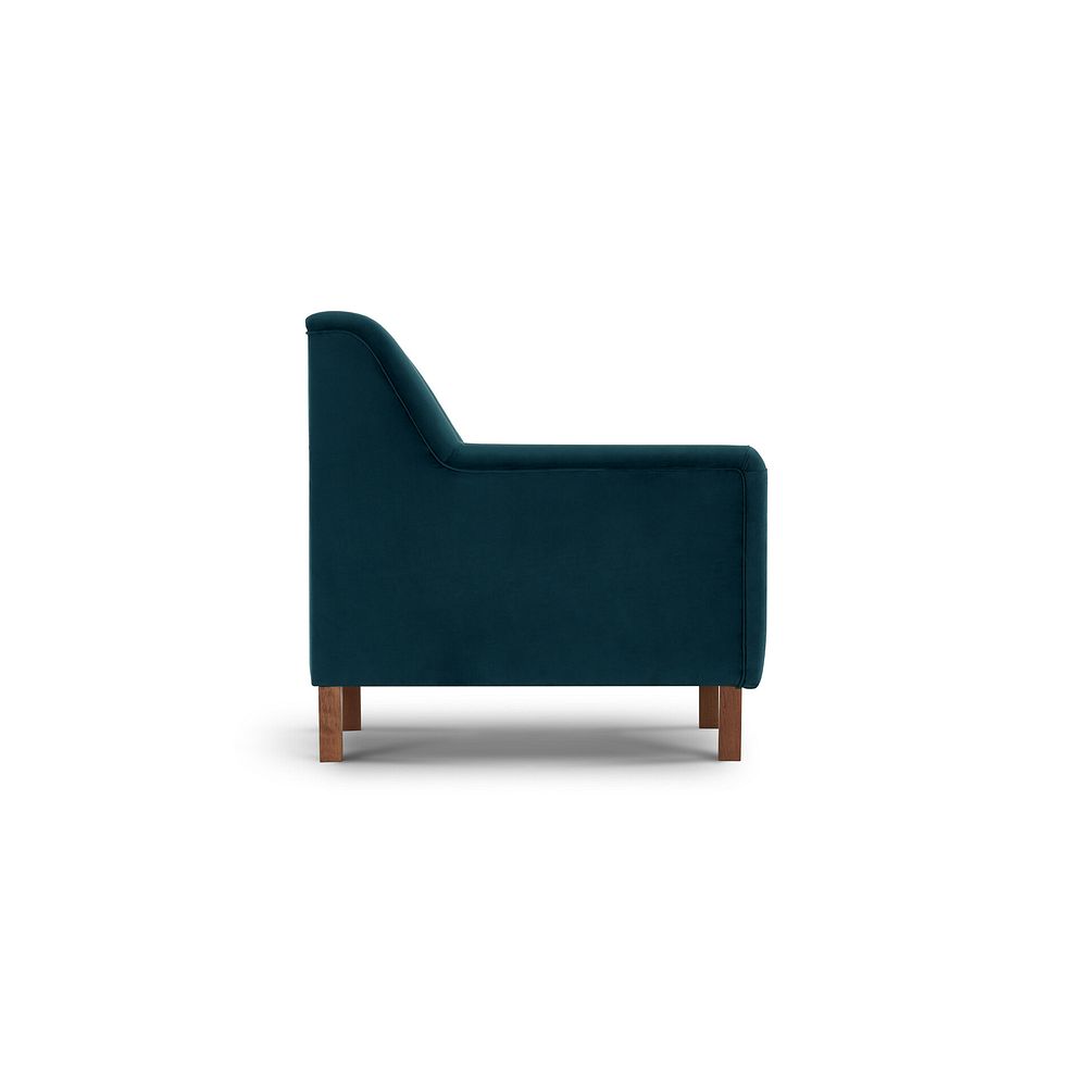 Porter Armchair in Velluto Blue Fabric 4