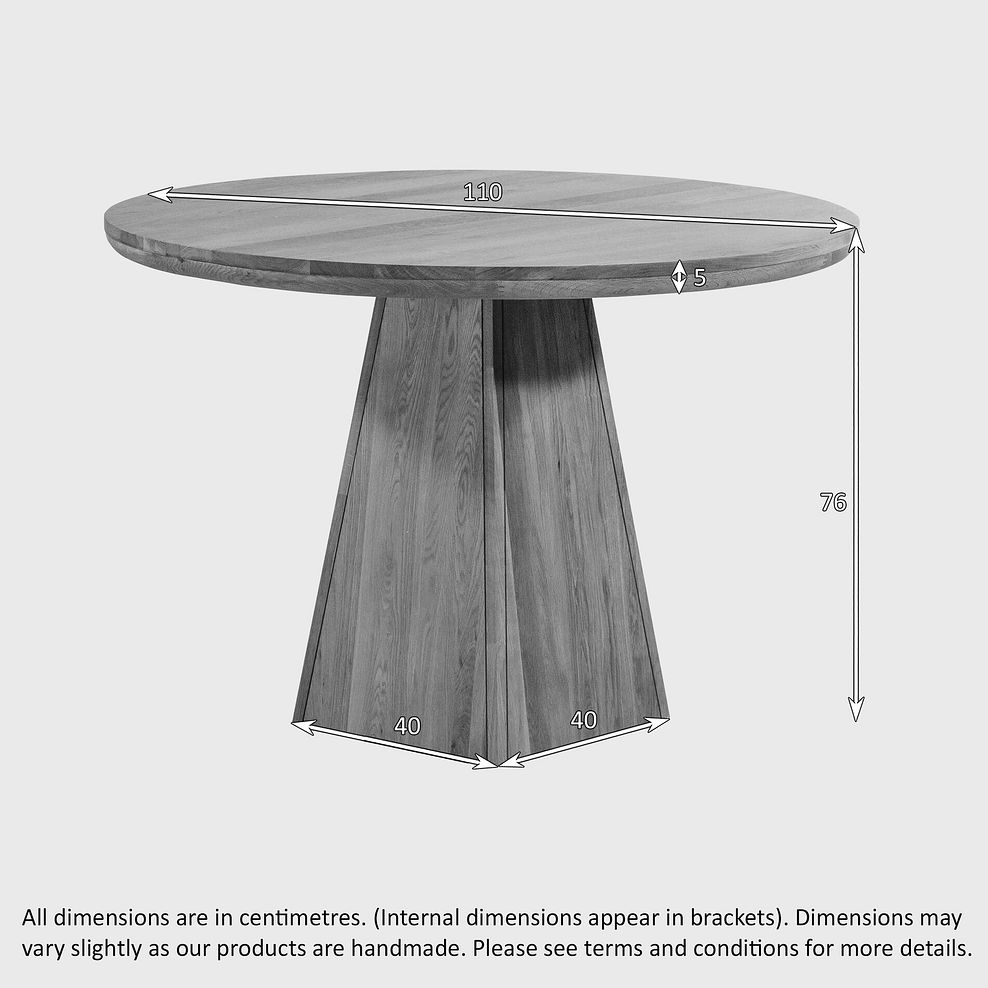 Provence Natural Solid Oak Round Table with Pyramid Base and 4 Scroll Back Plain Beige Fabric Chairs 6