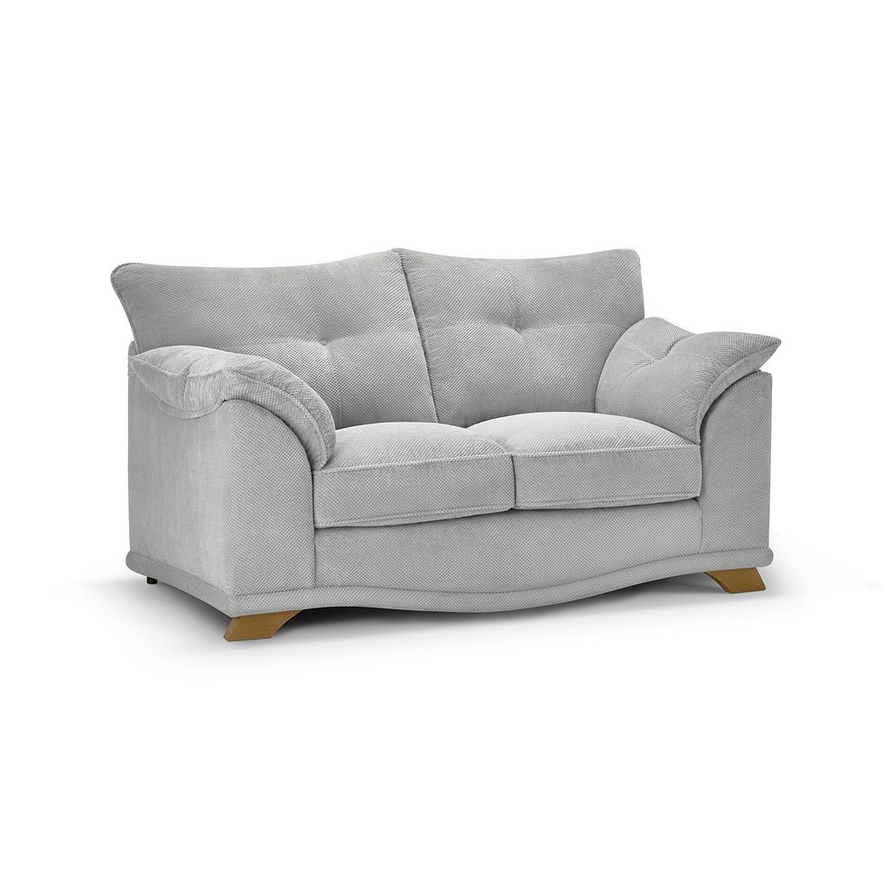 Ravello 2 Seater Sofa in Aero Silver Fabric 1