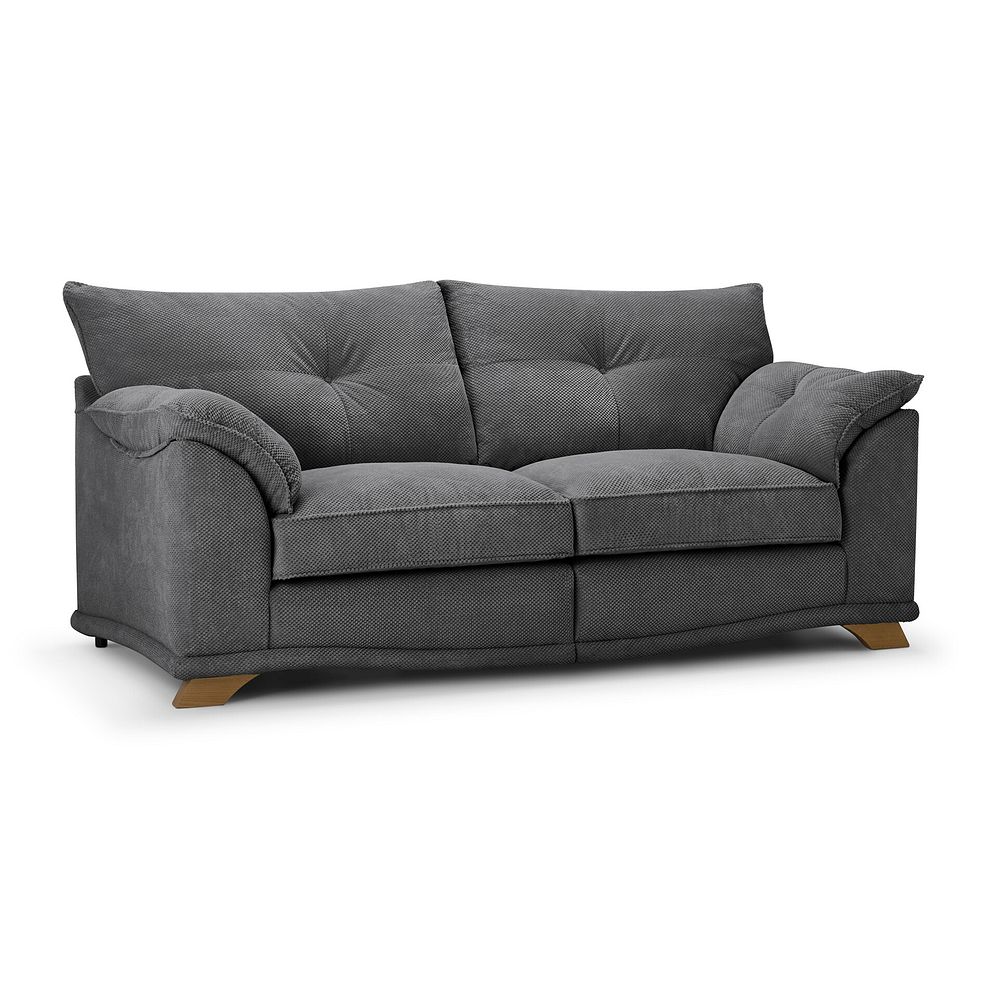 Ravello 3 Seater Sofa in Aero Charcoal Fabric 1