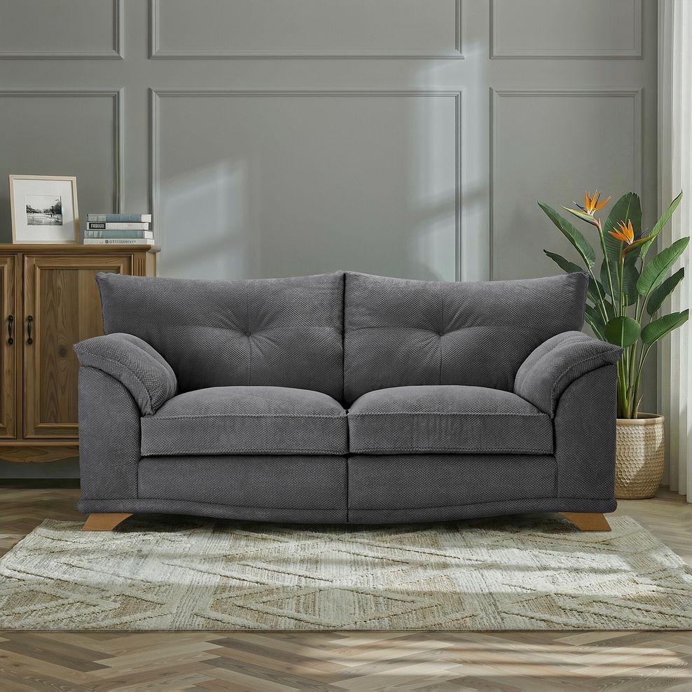Ravello 3 Seater Sofa in Aero Charcoal Fabric 1