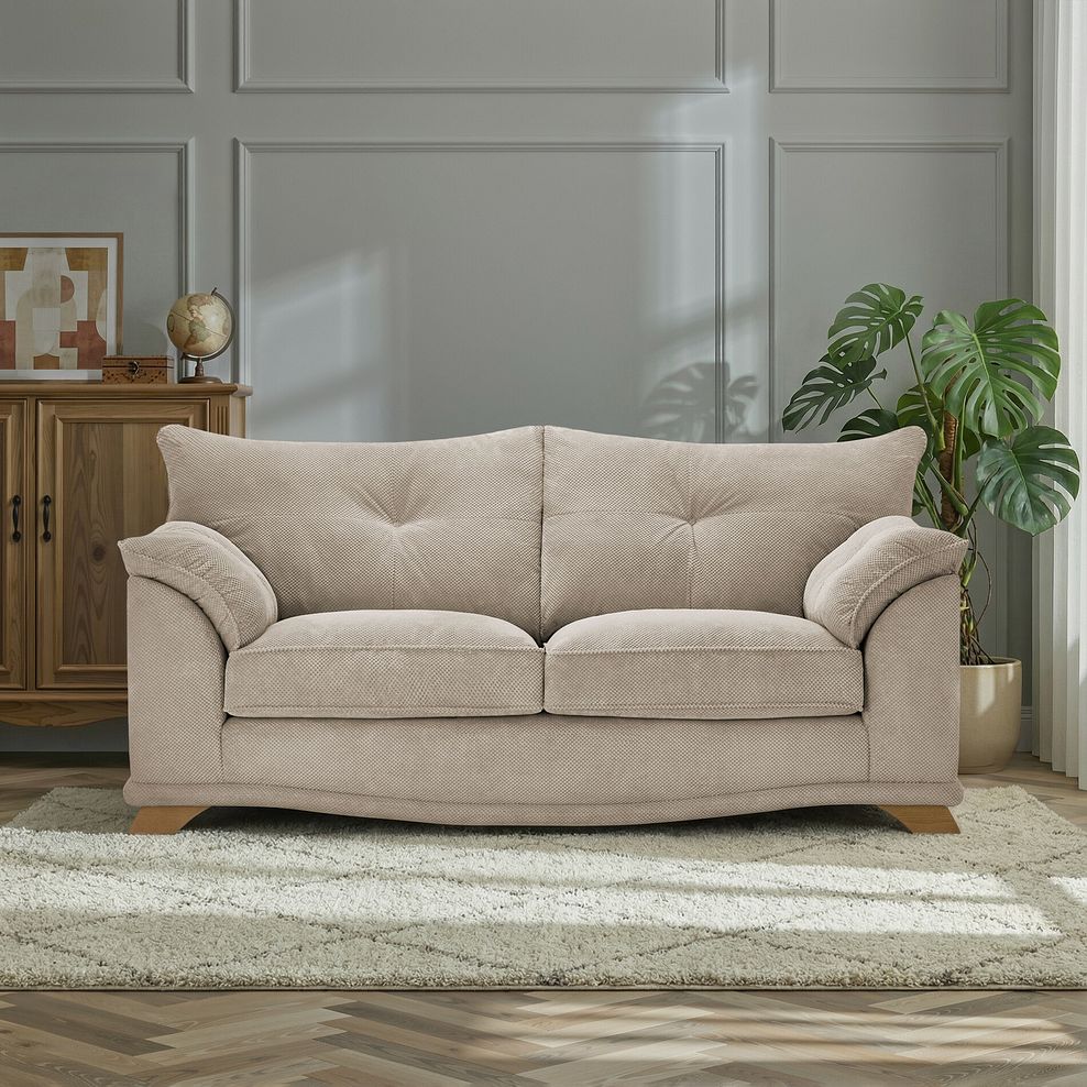 Ravello 3 Seater Sofa in Aero Fawn Fabric 1