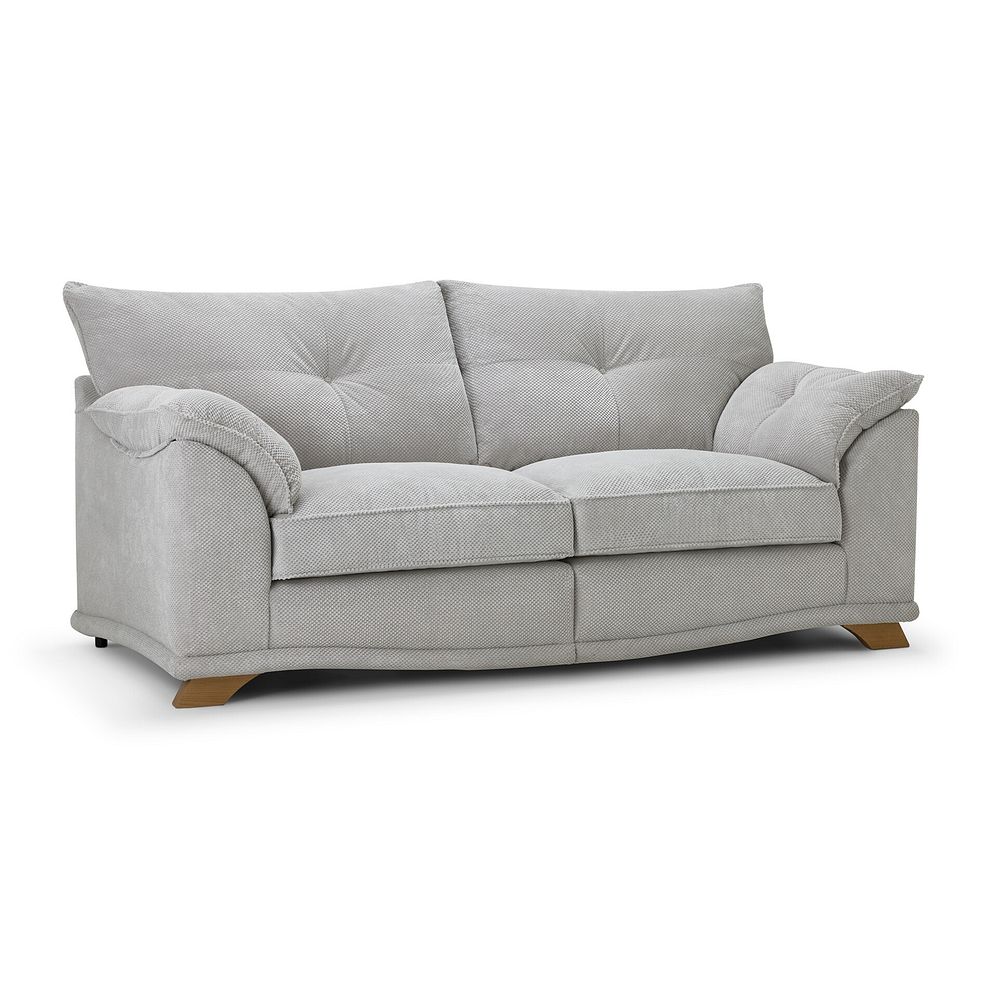 Ravello 3 Seater Sofa in Aero Silver Fabric 1