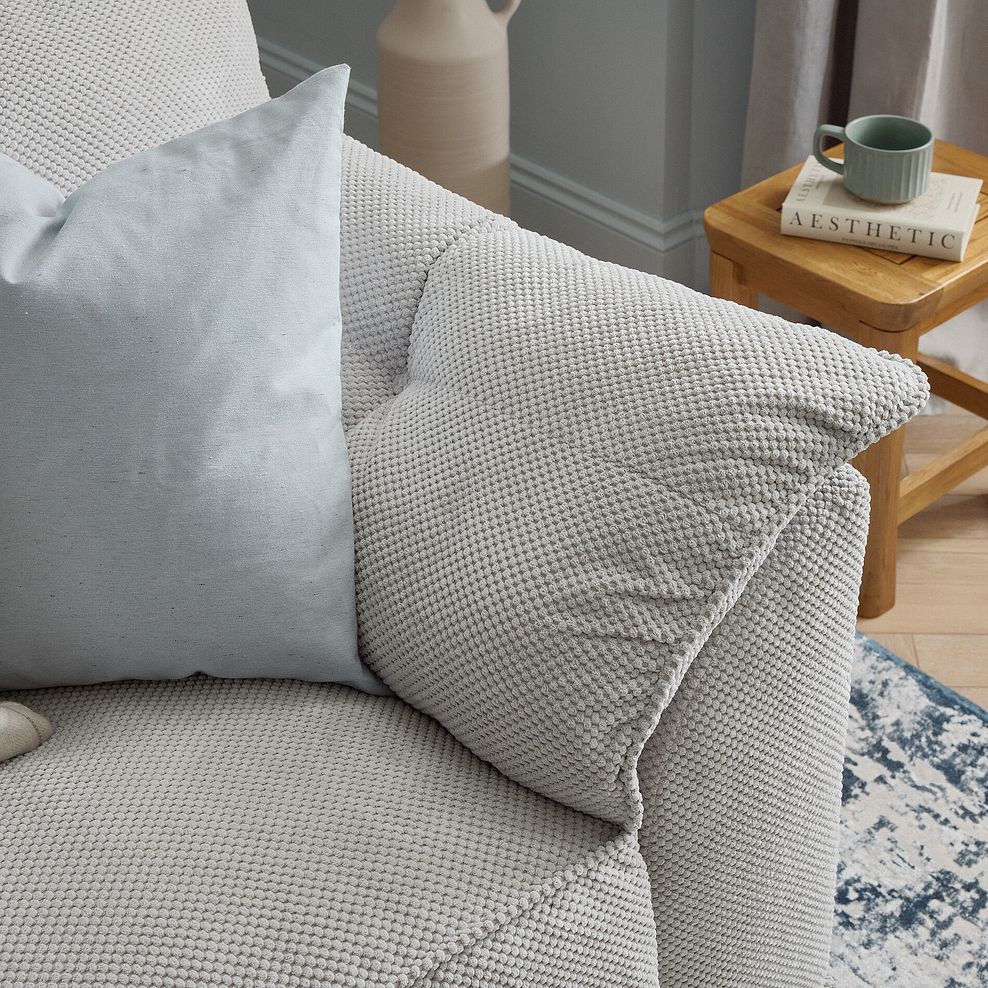 Ravello 3 Seater Sofa in Aero Silver Fabric 7