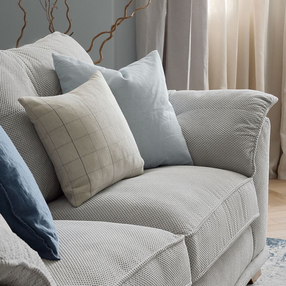 Ravello 3 Seater Sofa in Aero Silver Fabric 5