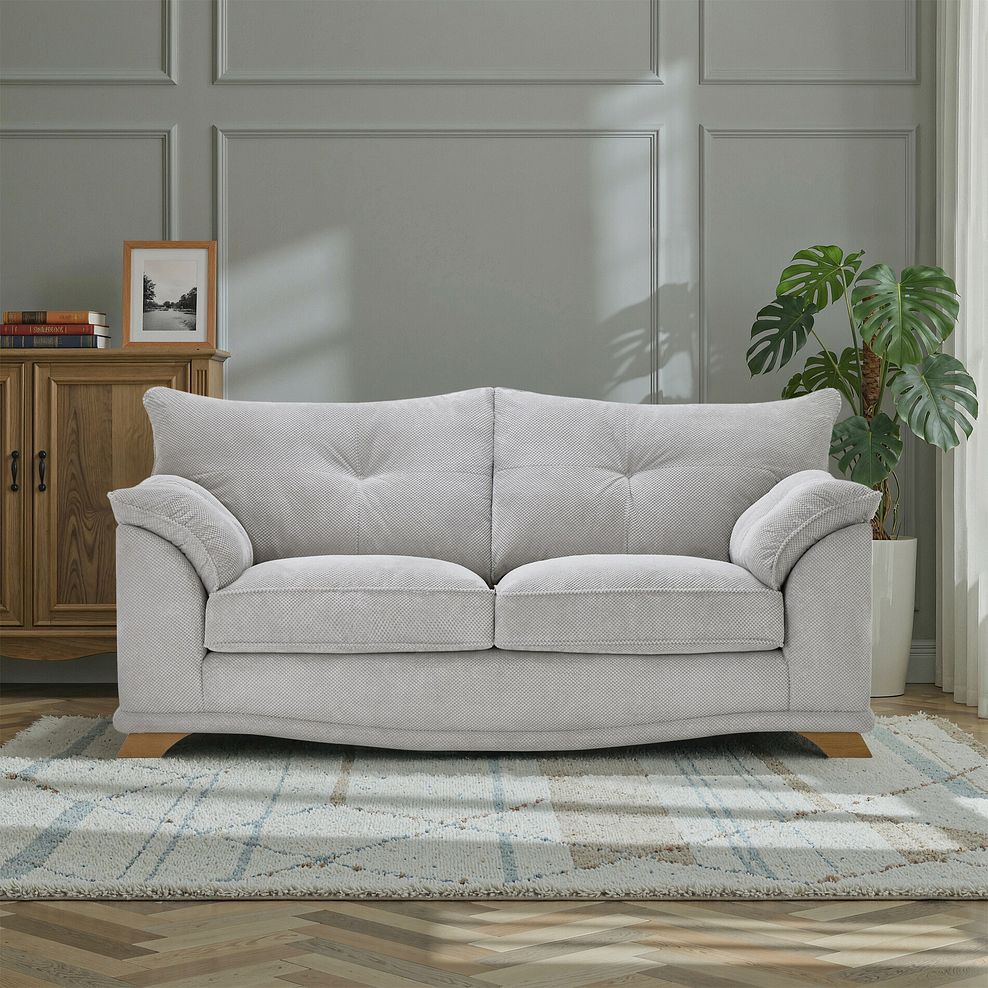 Ravello 3 Seater Sofa in Aero Silver Fabric 19