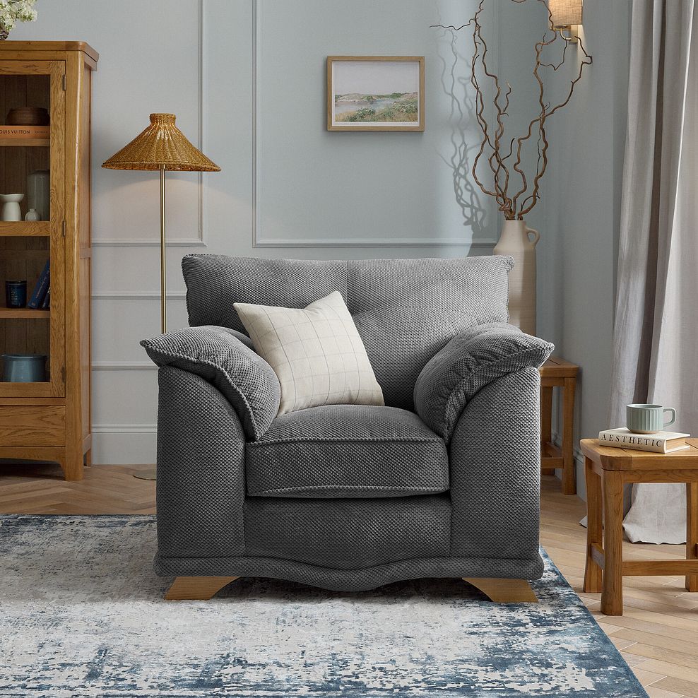 Ravello Armchair in Aero Charcoal Fabric 1