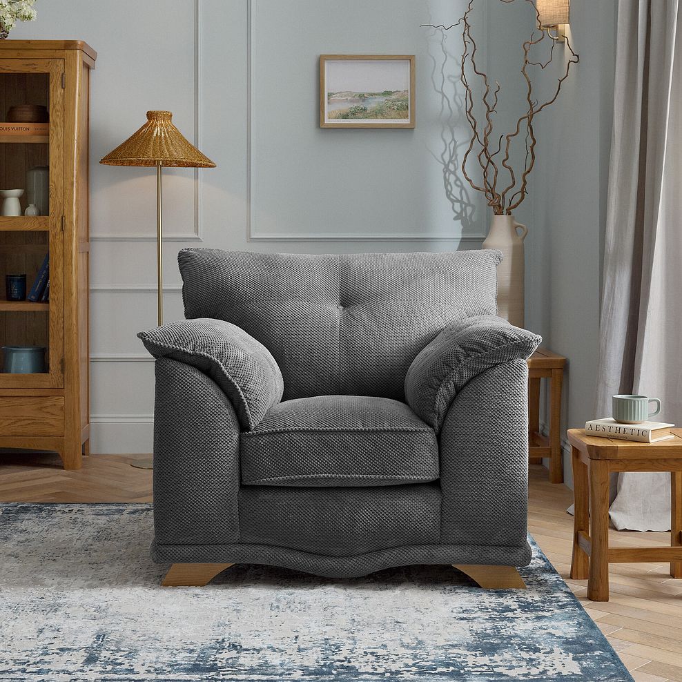 Ravello Armchair in Aero Charcoal Fabric 3