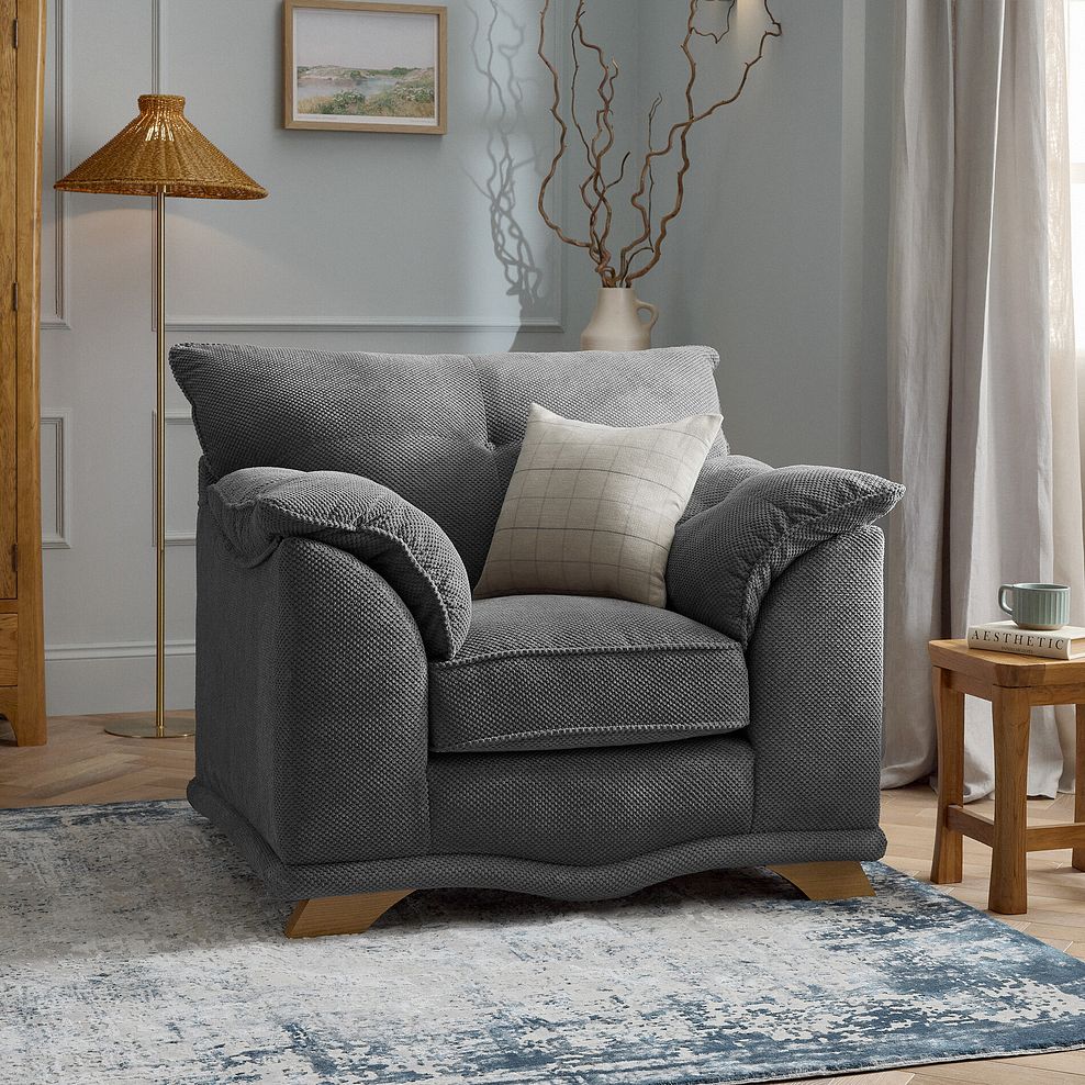 Ravello Armchair in Aero Charcoal Fabric 2