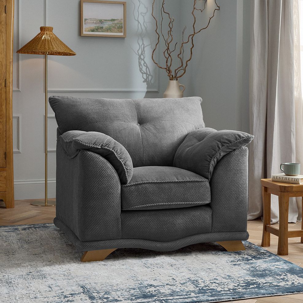 Ravello Armchair in Aero Charcoal Fabric 4
