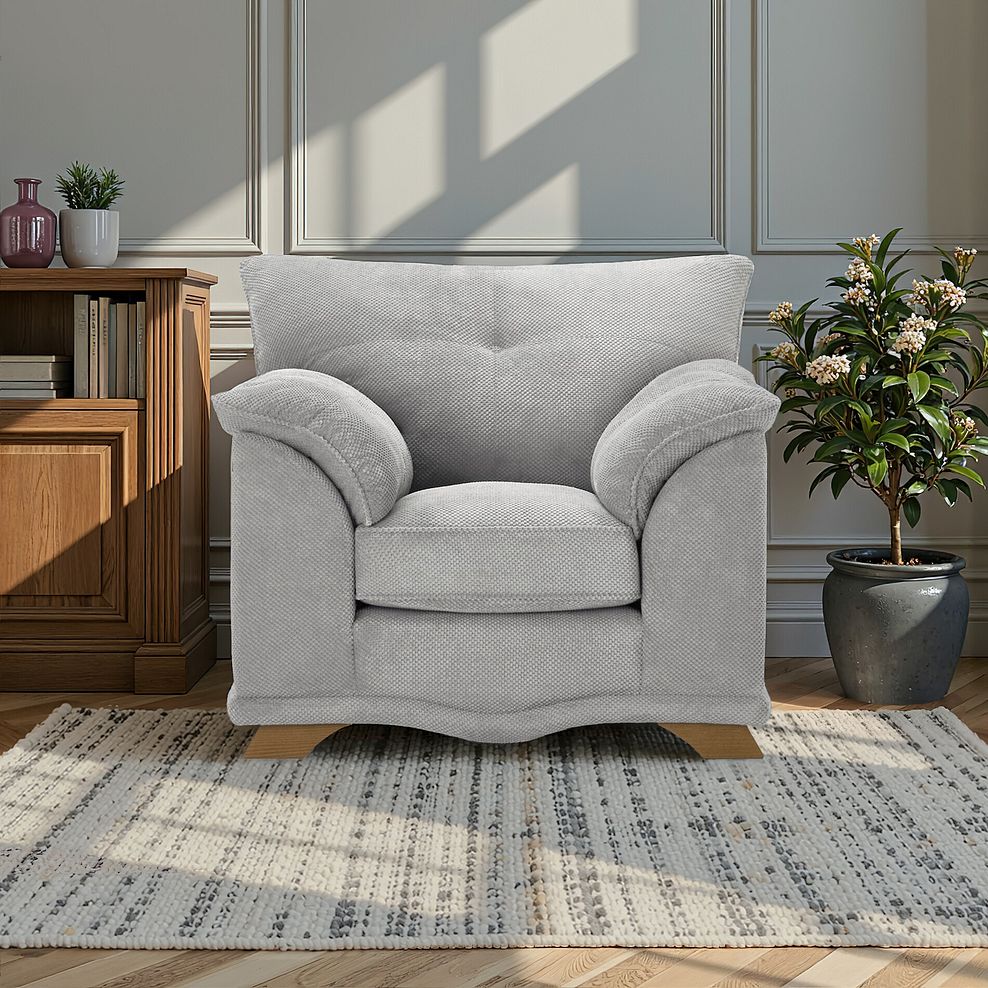Ravello Armchair in Aero Silver Fabric 1