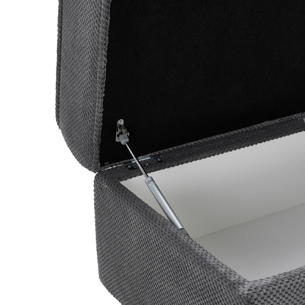 Ravello Storage Footstool in Aero Charcoal Fabric 11