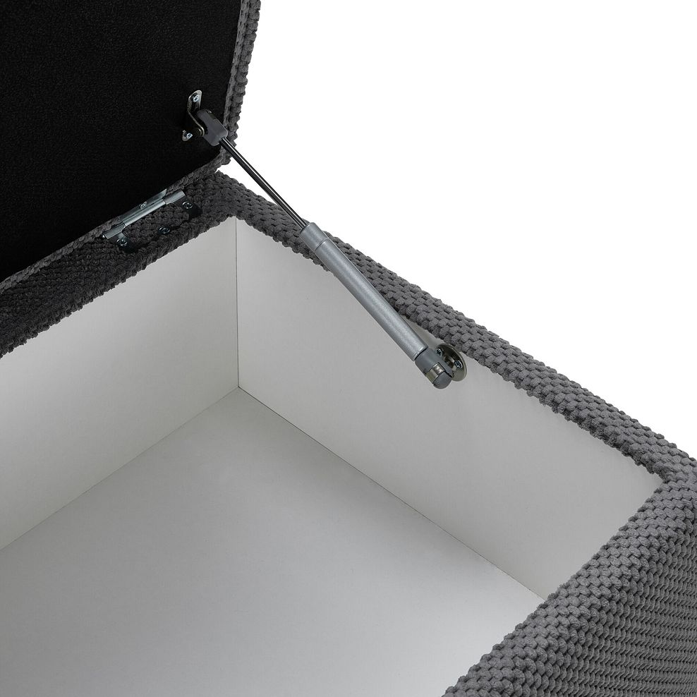 Ravello Storage Footstool in Aero Charcoal Fabric 12