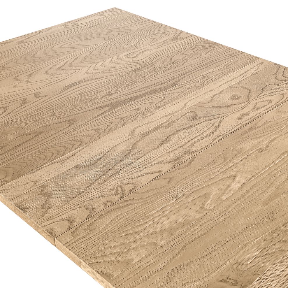 Richmond Smoked Oak Finish and Ink Blue Painted Hardwood Extending Dining Table 170-220cm 11