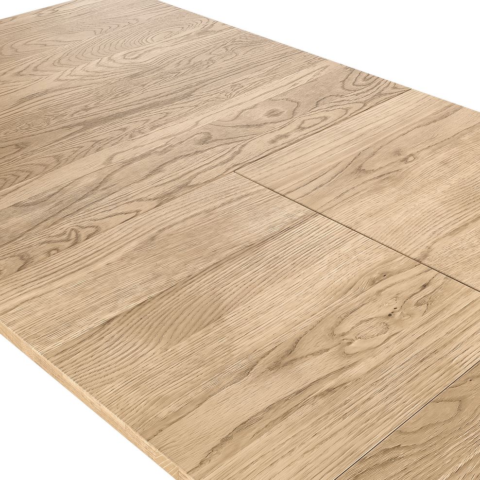 Richmond Smoked Oak Finish and Ink Blue Painted Hardwood Extending Dining Table 170-220cm 12