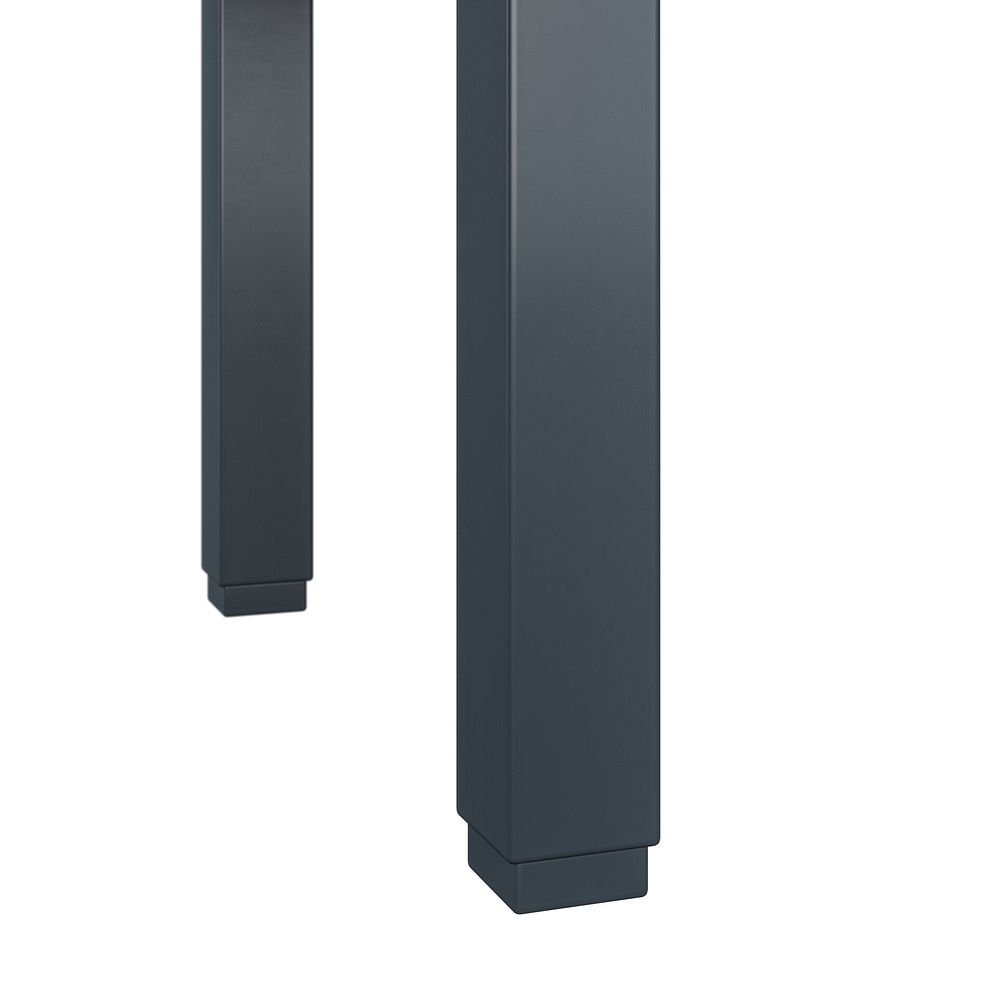 Richmond Smoked Oak Finish and Ink Blue Painted Hardwood Extending Dining Table 170-220cm 13