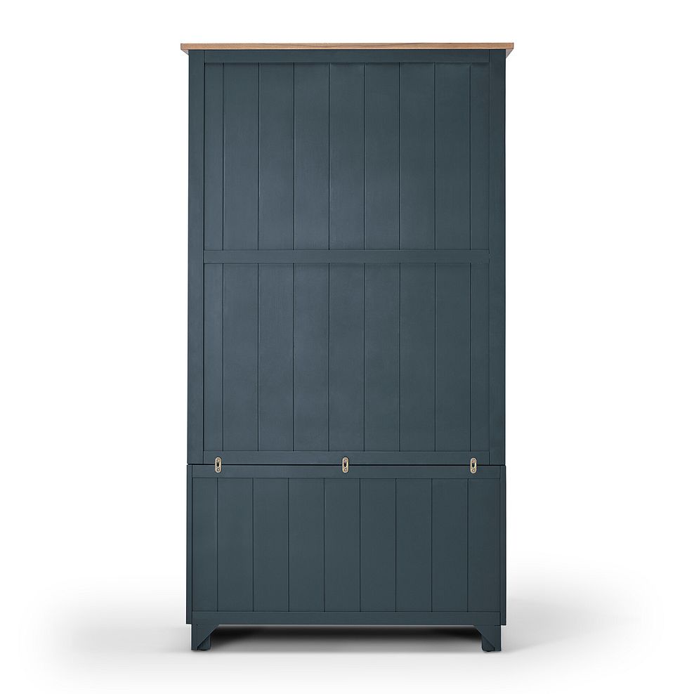 Richmond Smoked Oak Finish and Ink Blue Painted Hardwood Large Larder 9