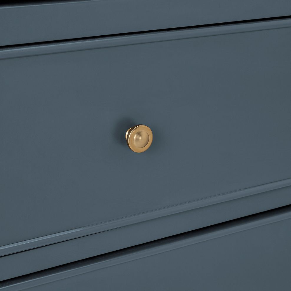 Richmond Smoked Oak Finish and Ink Blue Painted Hardwood Large Larder 14