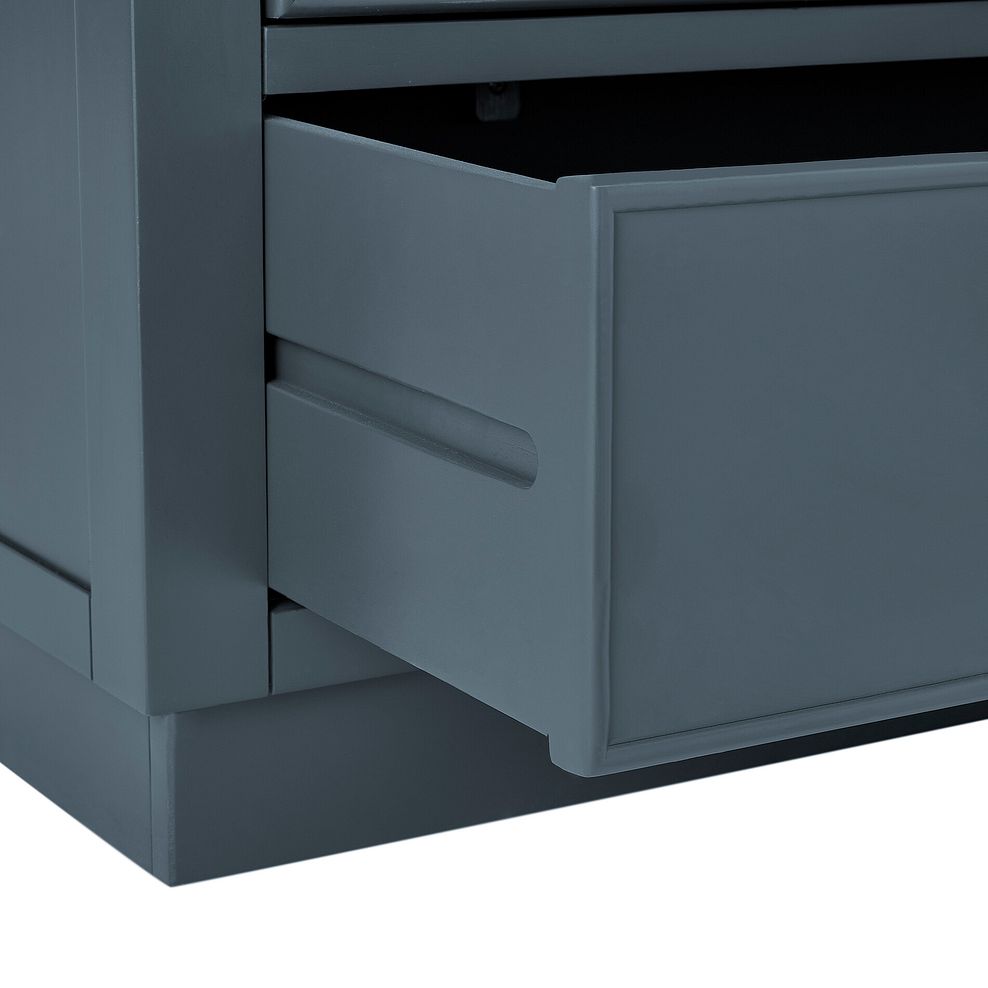 Richmond Smoked Oak Finish and Ink Blue Painted Hardwood Large Larder 15