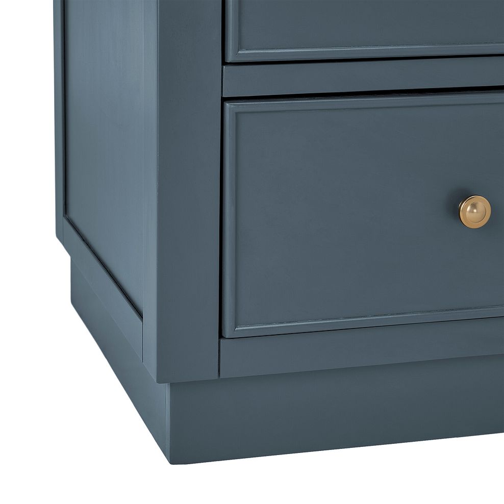 Richmond Smoked Oak Finish and Ink Blue Painted Hardwood Large Larder 17
