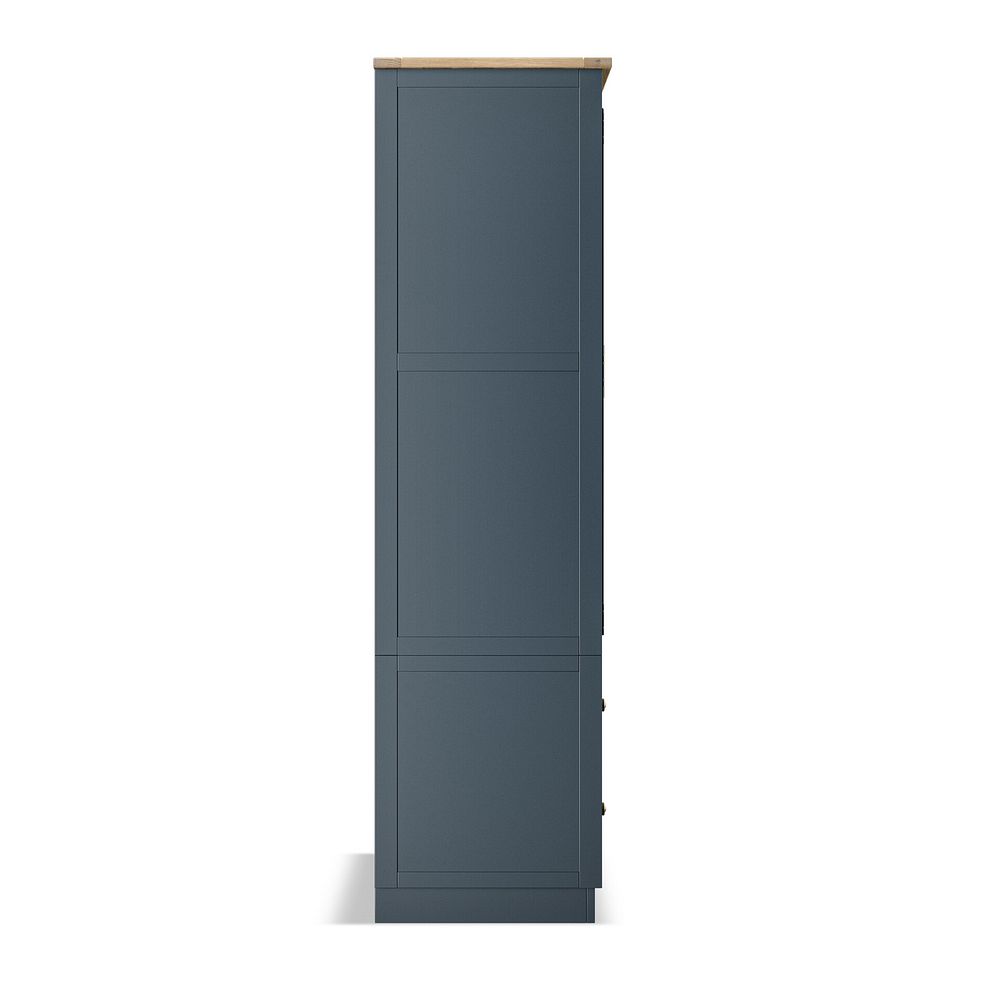 Richmond Smoked Oak Finish and Ink Blue Painted Hardwood Large Larder 9