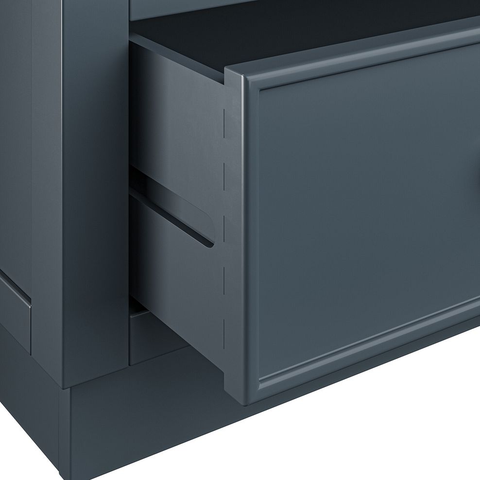 Richmond Smoked Oak Finish and Ink Blue Painted Hardwood Large Larder 10