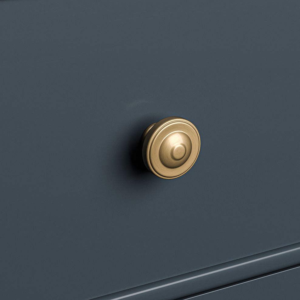 Richmond Smoked Oak Finish and Ink Blue Painted Hardwood Large Larder 13